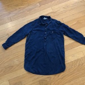 H&M LOGG Dark Rinse Supersoft Lightweight Denim Collared Popover Tunic/Dress 12